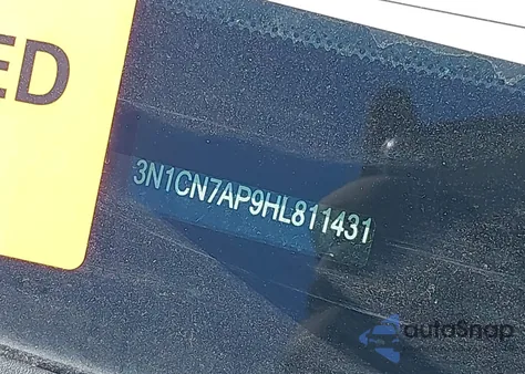 2017 Nissan Versa 1.6 Sv from USA, damaged, VIN 3N1CN7AP9HL811431